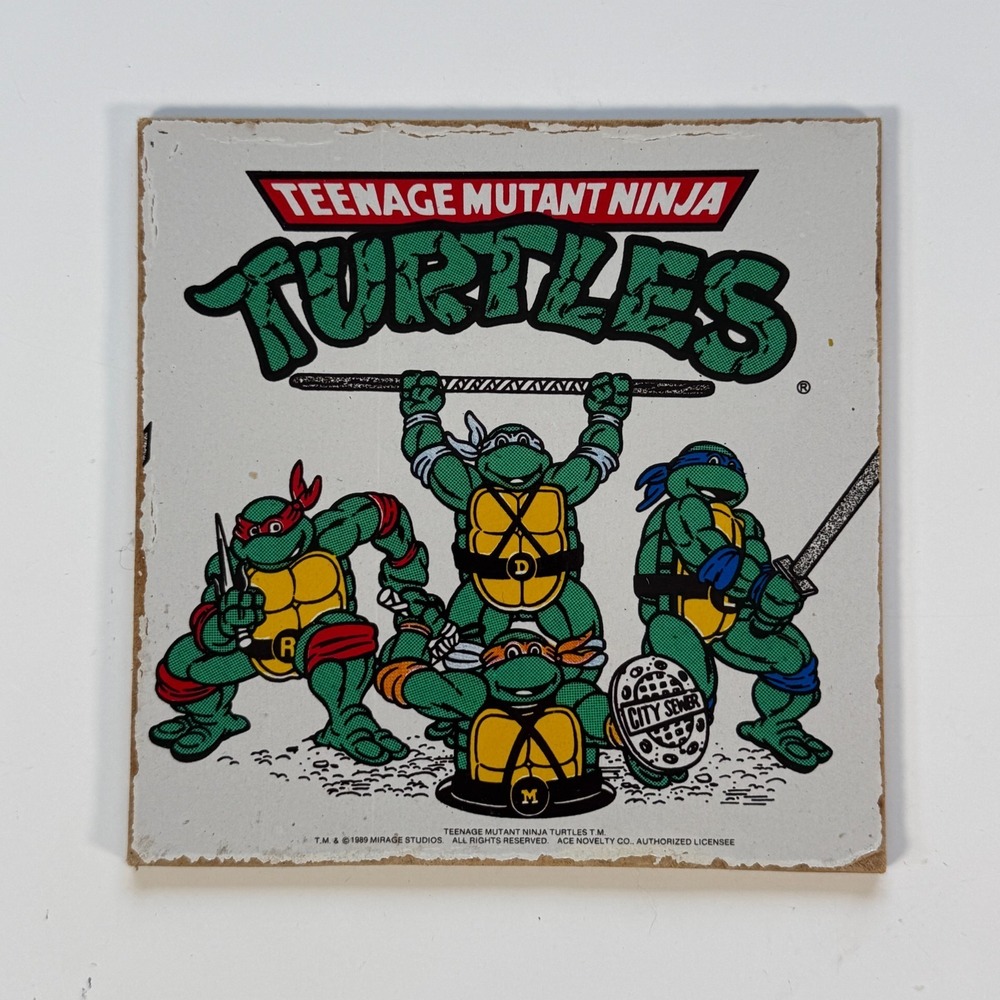 Teenage Mutant Ninja Turtles 1989 Display Tile Mirage Studios 6"x6" Cardboard